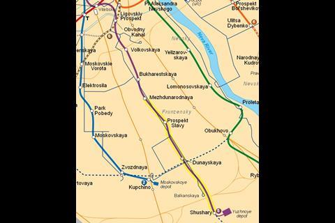 St Petersburg metro Line 5 extension map